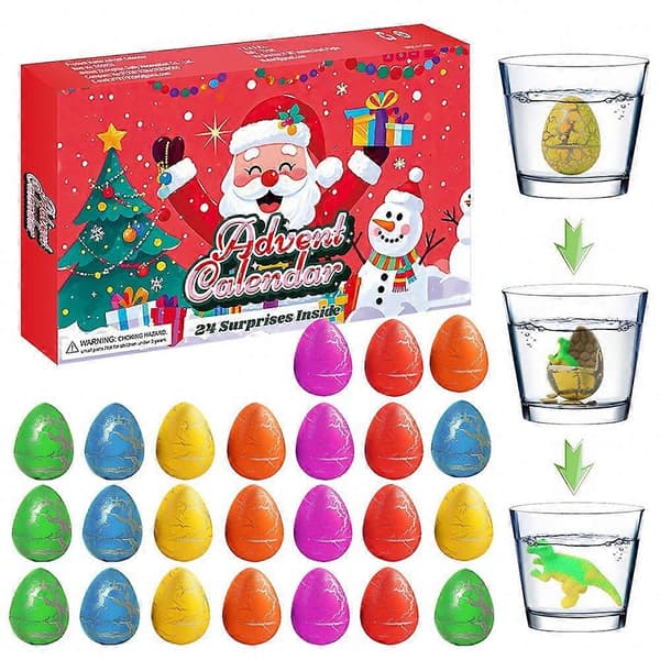 24-dagers jule-nedtelling: Dinosaur-egg adventskalender blindboks for barn
