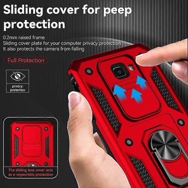 Til Samsung Galaxy J7 Prime skyvbart kameradeksel med holder