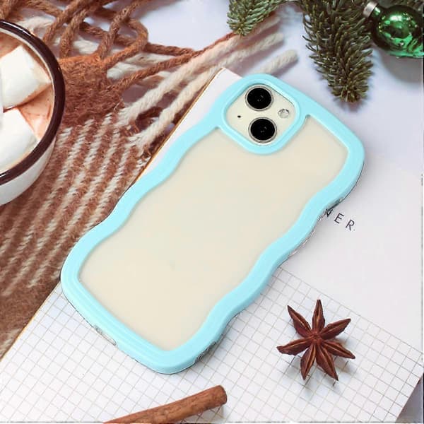 iPhone 13:n Candy Color Wave TPU kirkas PC-puhelinkotelo KB