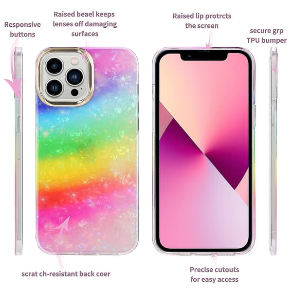 Telefoncover med skaltekstur til iPhone 13 Pro Max