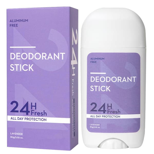 Deodorantstift for kvinner Lavendel Frisk Duft Alkoholfri 24H Luktbeskyttelse Langvarig