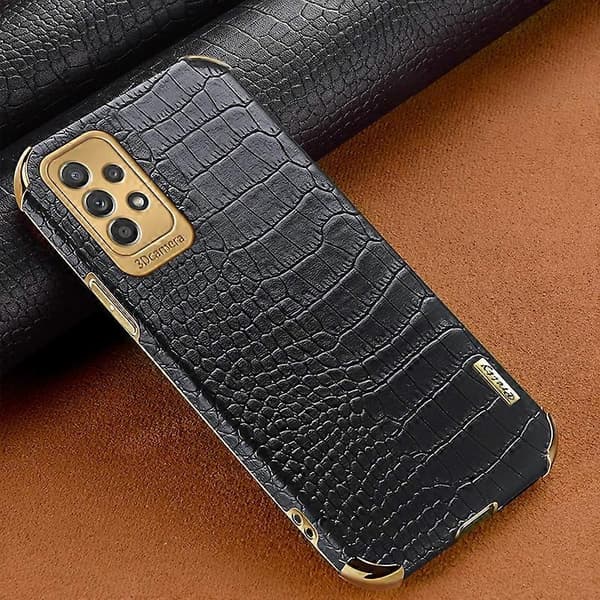 För Samsung Galaxy A53 6D Galvanisering Krokodil Textur Telefonfodral