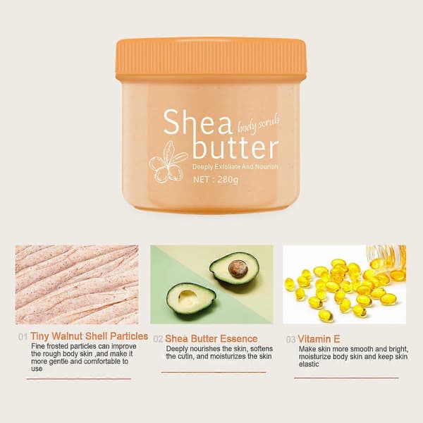 A1 Rensende og eksfolierende Shea Body Scrub eksklusivt til certificerede