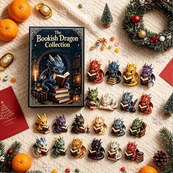 Akryl Drage Jule-nedtellingskalender 24 dagers pynt Drage-tema Adventspynt Julegave