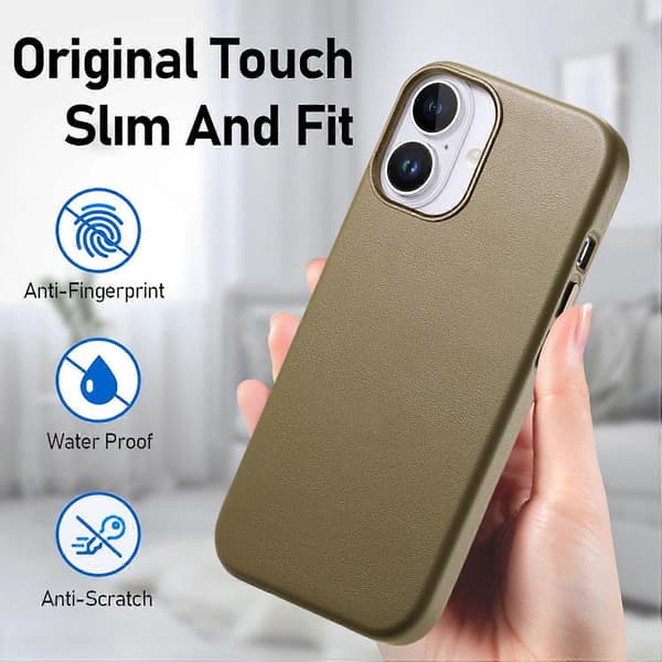 Telefoncover med metalknap til iPhone 16