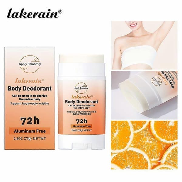Slät fast kroppsdeodorantsticka med roterande bottendesign, helkroppsdeodorant för luktskydd, glider på smidigt