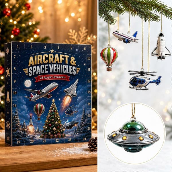 Samlerobjekt Julepynt Akryl Fly Blind Box Julekalender