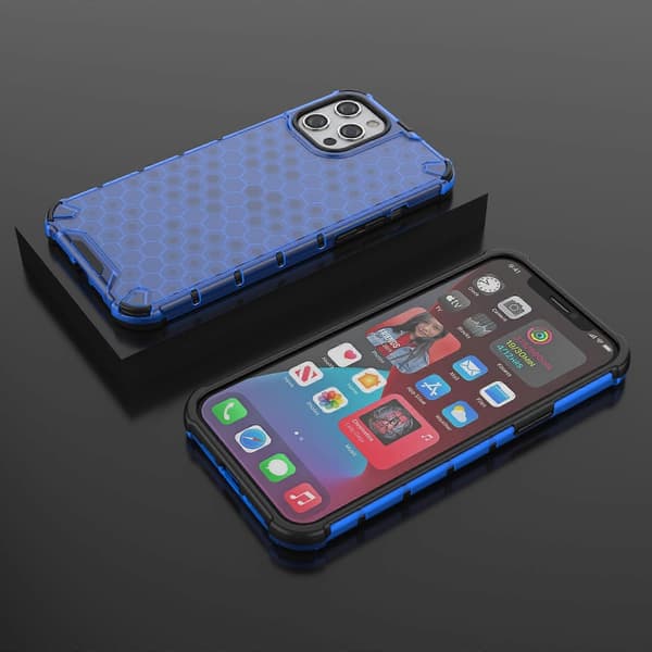 Til iPhone 13 mini Stødsikkert Honeycomb PC + TPU Beskyttelsescover Til iPhone 13 Mini