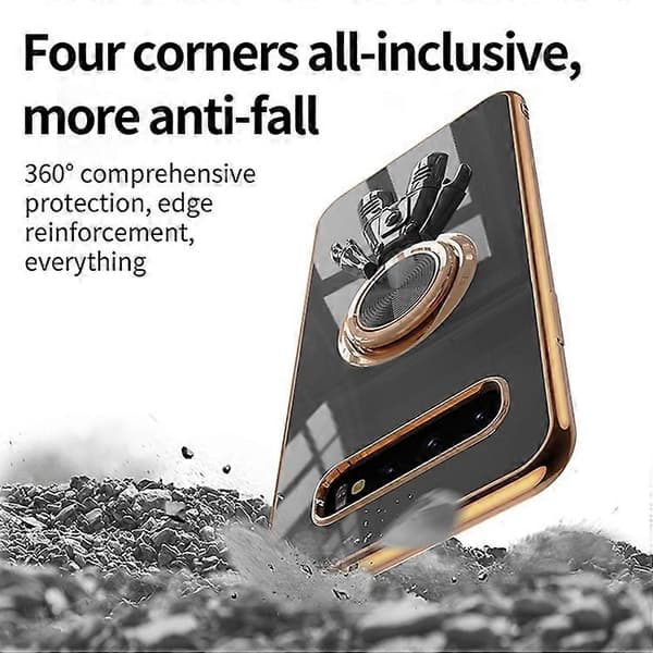 Til Samsung Galaxy S10 6D Plating Astronaut Ring Støtteben Telefondeksel