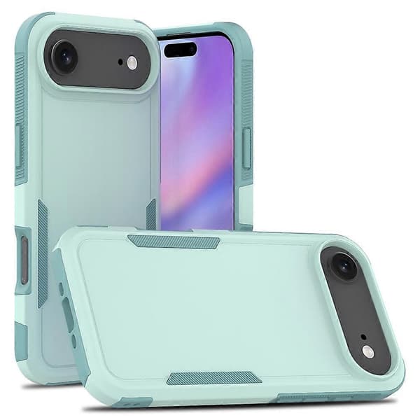 Til iPhone 17 Air-deksel 2-i-1 PC TPU Støtsikkert telefondeksel - Mintgrønn