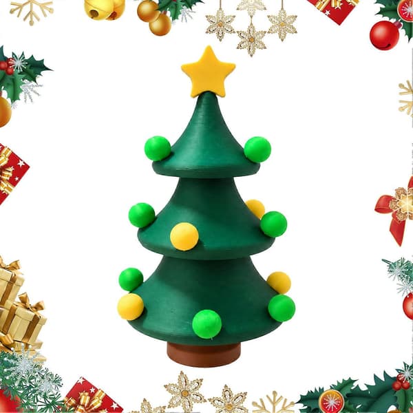 3D-printet dansende juletræ – Mini bordmodel – til julegave