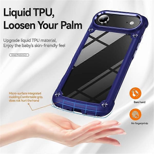 Kompatibel med iPhone 17 Air Case Anti-fall Legering Linseramme PC + TPU Telefondeksel
