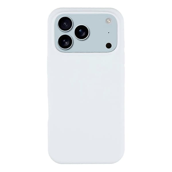 För iPhone 17 Pro Mobiltelefonfodral Solid Silikon Stötsäkert Mobiltelefon Baksida (Vit, Vit)