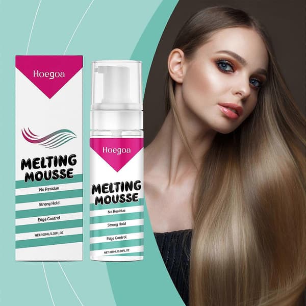 Hoegoa Perukstyling Lim Mousse Mild Formula Perukvård Återfuktande Styling Varaktig Stylingvård
