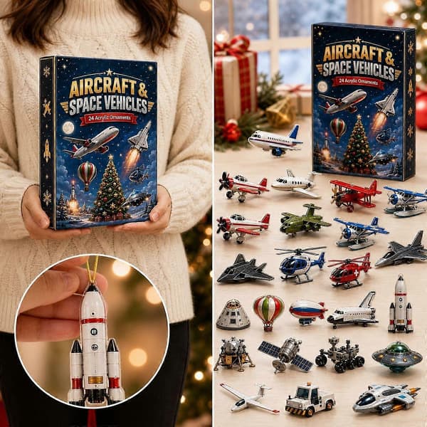 Samlerobjekt Julepynt Akryl Fly Blind Box Julekalender