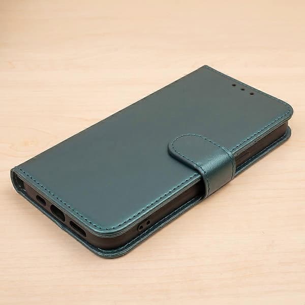 iPhone 17e / iPhone 16e - Kirjakotelo Kotelo Mobiililompakko Tummanvihreä