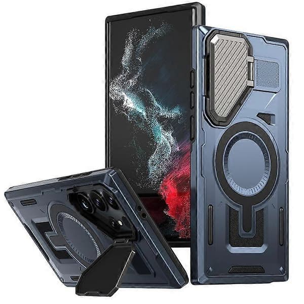 For Samsung Galaxy S23 Ultra 5G Shield Frame Holder MagSafe Phone Case