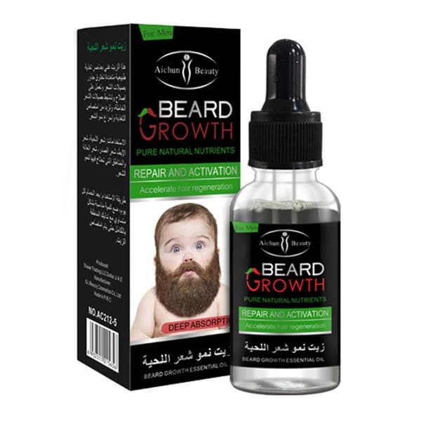 30ml/1oz Present Skäggväxtolja Tjock Reparera Mjukgör Professionell Charm För Män