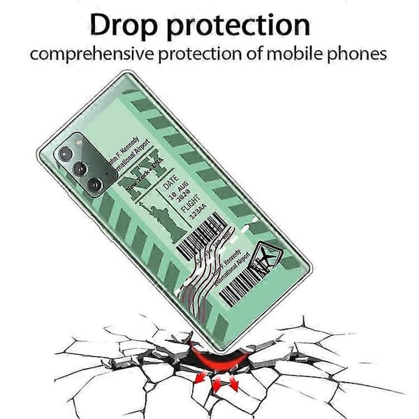 För Samsung Galaxy Note 20 Boarding Pass Series TPU-telefonfodral