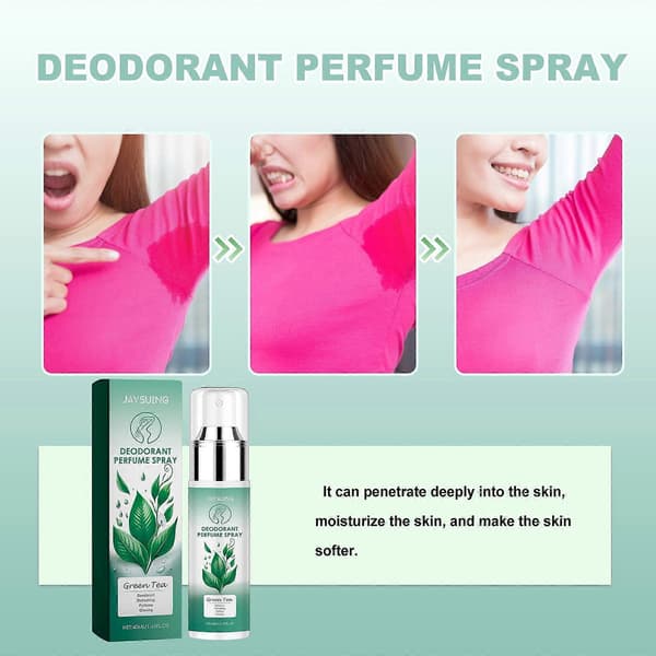 Deodorantspray fjerner lukt, frisker opp og bleker, langvarig kroppsdeodorant, 40 ml