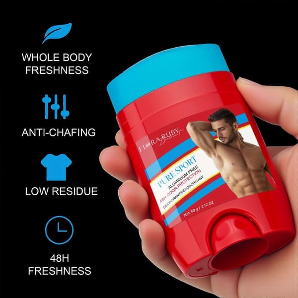 Aluminiumfri Deodorantkräm för Män, Långvarigt Svett- och Luktskydd, Fräsch Doft