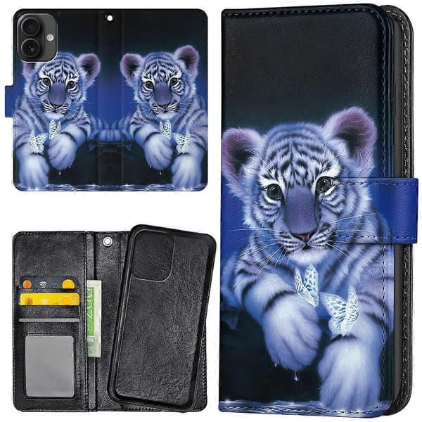 iPhone 16 - Lommebokveske/deksel Tigerunge