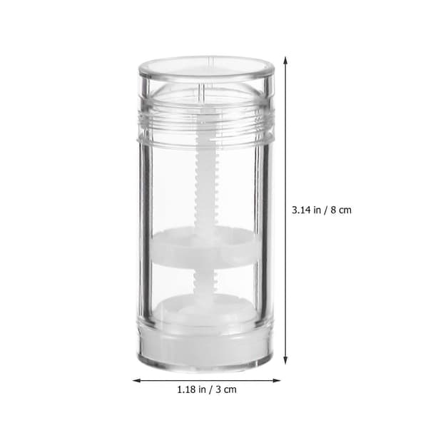 6 stk. 30 ml tomme deodorantbeholdere i plast, vridbare, påfyllbare oppbevaringsflasker
