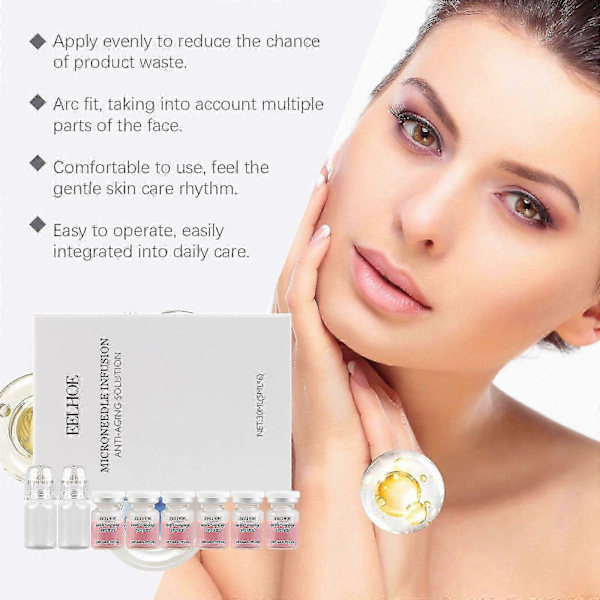 Microinfusion System Needling Kit for Face, Deep Hydration, Anti-Aging and Smoothing Wrinkle Serum Applicator (1 pc)