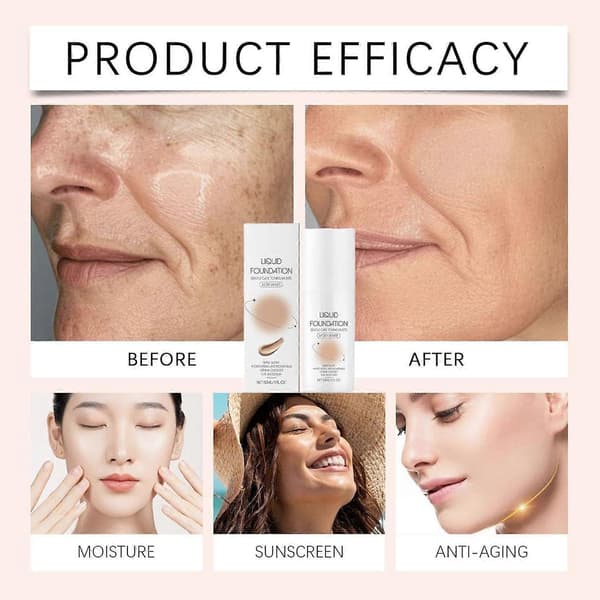 Moisturizing Makeup Foundation, Lightweight Liquid Base, Full Coverage Concealer, Long-lasting Matte Finish, Oil Control and Hydrating Formula for Oily and