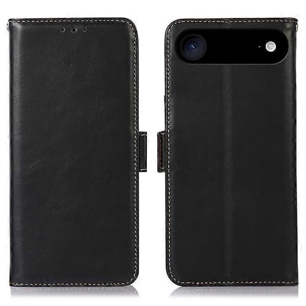 Kompatibel med iPhone 17 Air Case RFID Äkta Koläder Plånboksfodral