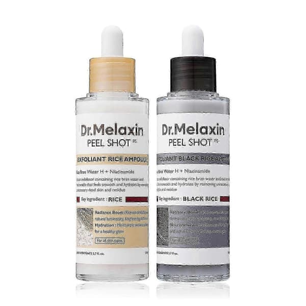 2 STK. Dr.Melaxin PEEL SHOT GLOW EXFOLIANT RIS AMPOULLE (HVID RIS/SORT RIS) 25-26