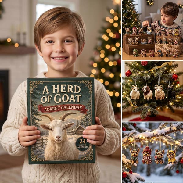Gede-julekalender – 24 mini-gedefigurer – til nedtælling til jul i bondegårdsstil
