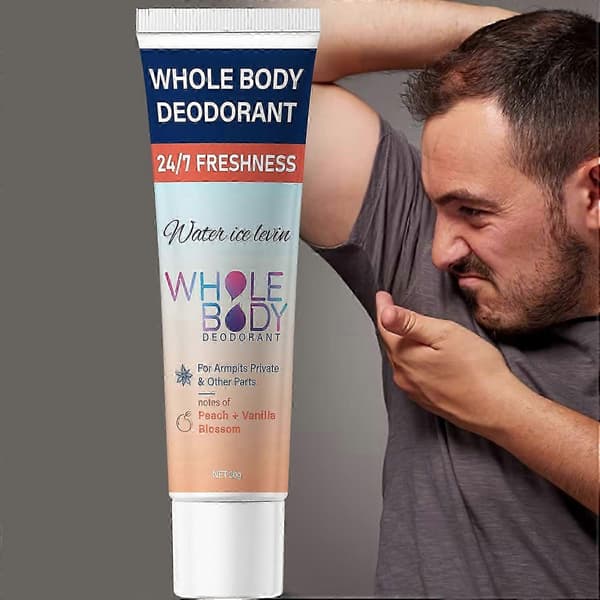 Helkroppsdeodorantkräm för kvinnor, persika- och vaniljblomdoft, aluminiumfri deodorant, 72 timmars luktskydd, 20g