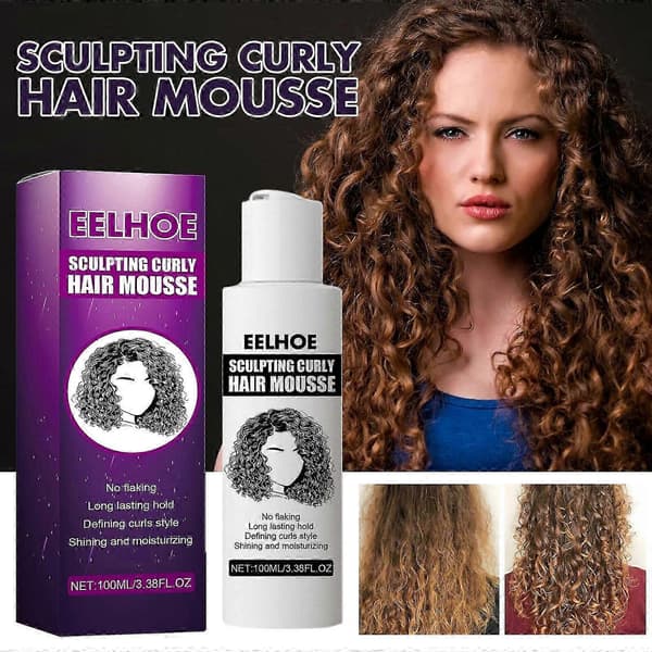 Eelhoe Krøllet Hår Styling Elastin, Krøllet Hår Fugtgivende Og Fluffende Hår Styling Elastin