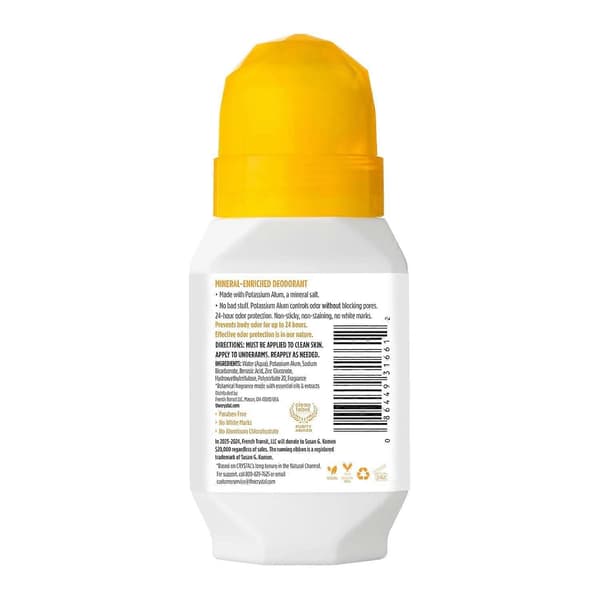 Crystal Essence Roll-on Deodorantti, Kamomilla & Vihreä Tee, 2,25 Oz