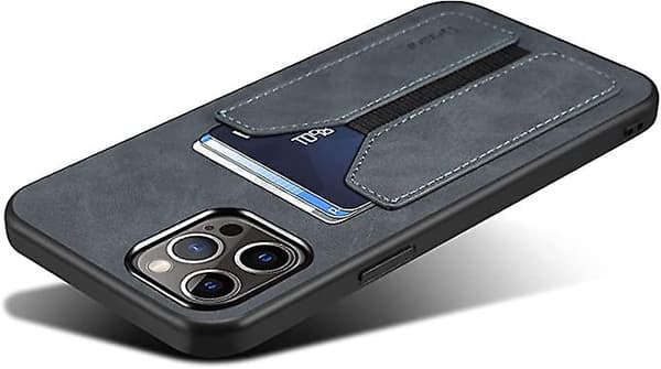 Etui til iPhone 13 Pro, PU-læder pung etui med kreditkortholder Ultra Slim Protector Etui til iPhone 13 Pro 6,1 tommer 2021 (grå)