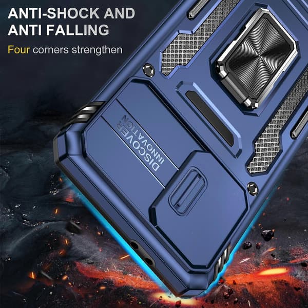 För Samsung Galaxy S23+ 5G Armor PC + TPU Kameraskydd Telefonfodral