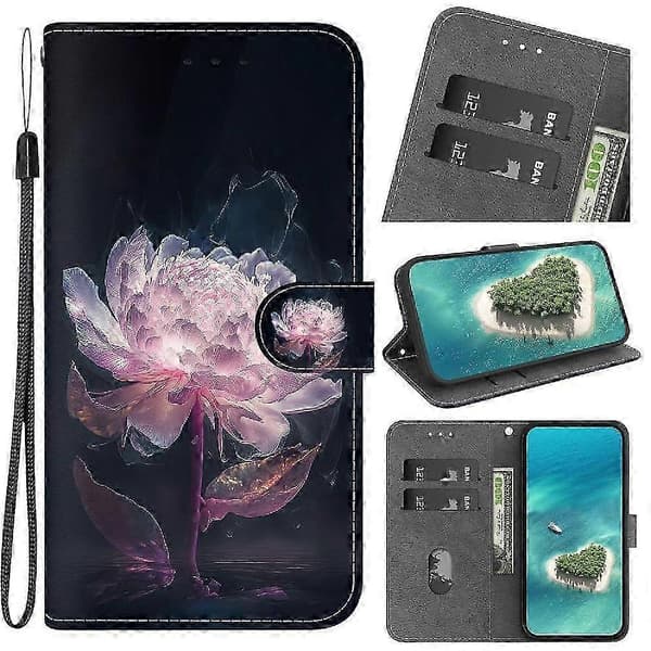 Etui til iPhone 13 malet pungcover med kortpladser kompatibel med iPhone 13 etui -