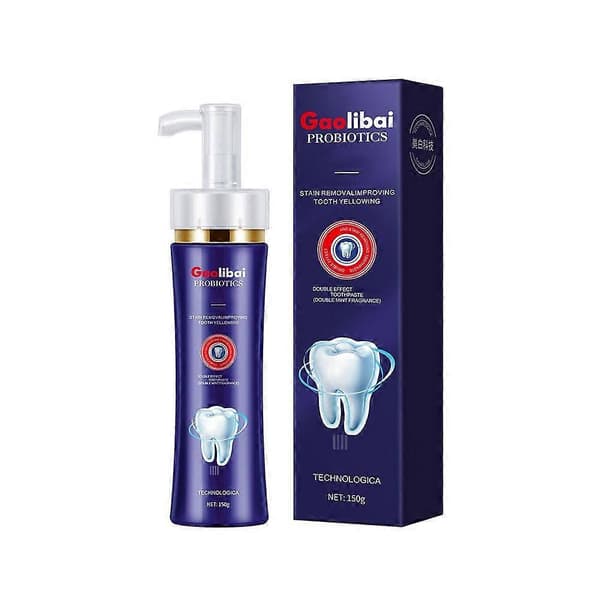 Gaolibai Probiotika Tannkrem - Flekkfjerning & Dobbel Mint - 150g