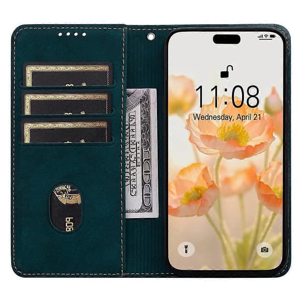 Kompatibel til iPhone 17 Air Cover Linjer Mønster Pung Læder Telefonbeskyttelse Med Rem