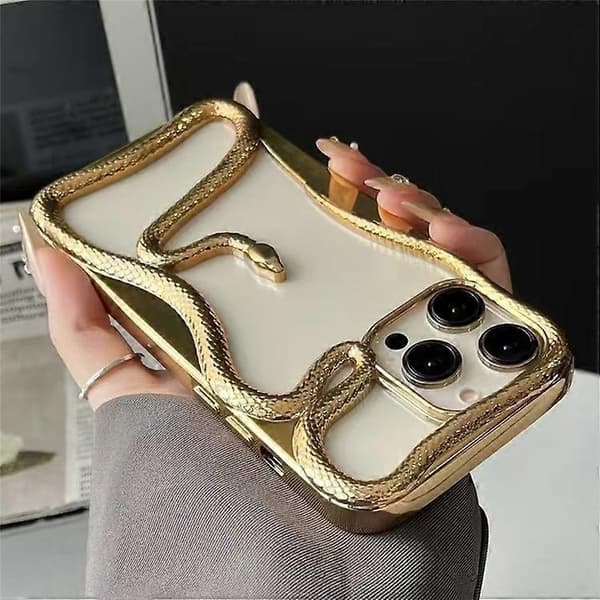 Kompatibel med iPhone 16 Pro Bumper Case 3D Snake Hollow TPU Telefondeksel