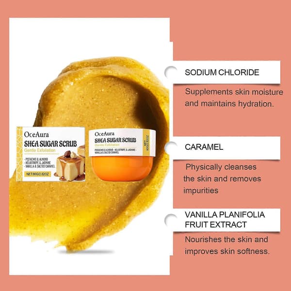 Exfoliating Body Scrub, Brightening and Moisturizing Sugar Scrub