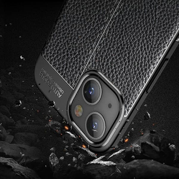 Litchi Textur Anti-rep TPU Mobilskal för iPhone 13 6.1 tum
