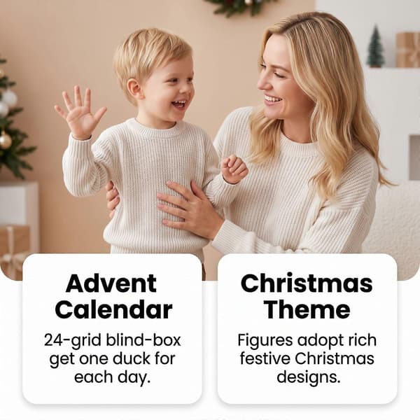 DOWMOO Julekalender med badeender 24-dagers nedtelling til jul nyhetsgave-sett