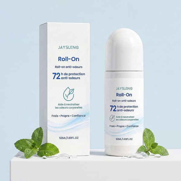 Deodorant Roll On 50ml - Aluminium- og Alkoholfri, Deodorant til Underarme, Lysner Pigmentering i Underarme, Langvarig Frisk Duft til Kvinder