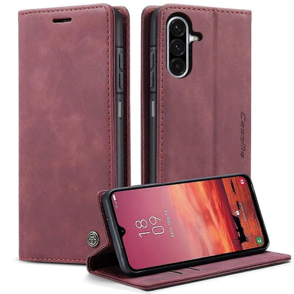 För Samsung Galaxy A17 5G Plånboksfodral PU Läder Telefonfodral Stativ