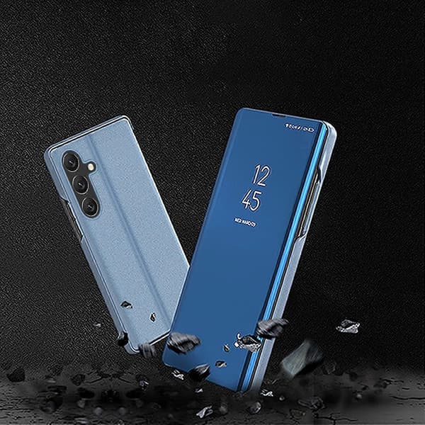 För Samsung Galaxy A15 View Mirror Phone Smart Cover Wake Function Case Guld