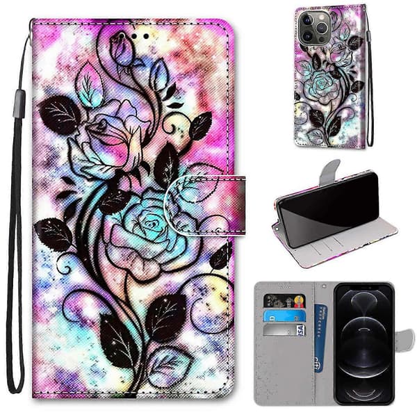 Etui til iPhone 13 Pro Farverigt Blomster Mobilcover