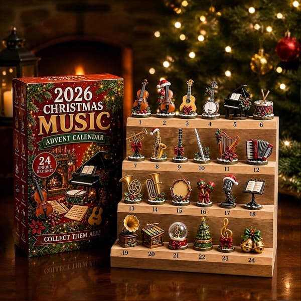 Julemusik-julekalender – 24 mini-instrumentpynt – gave til musikelskere