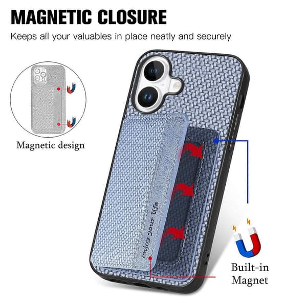 Kulfiberpung-etui til iPhone 16 Plus